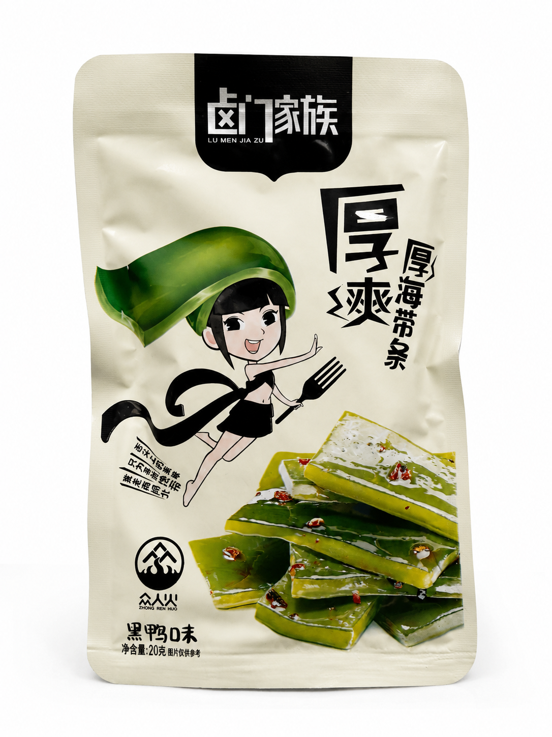 Снек з морських водоростей зі смаком чорної качки Seaweed Snack 20 г