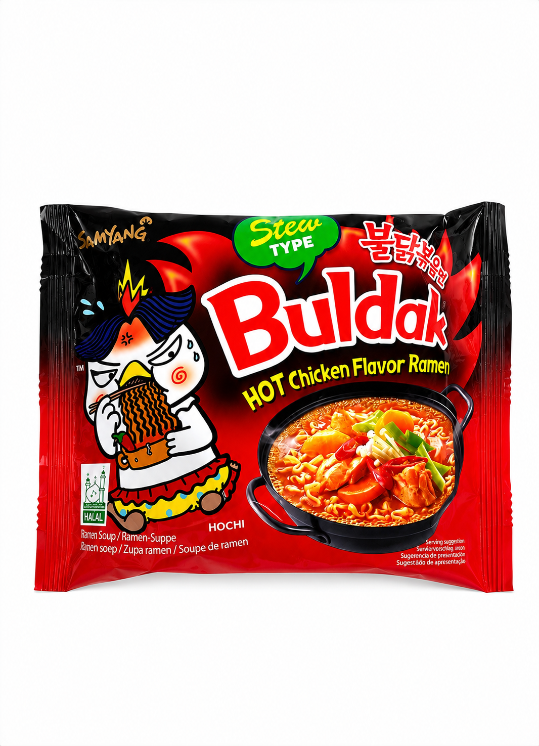 Локшина швидкого приготування гуляш бульдак з тушкованою куркою Samyang Buldak Hot Chicken Flavor 145 г