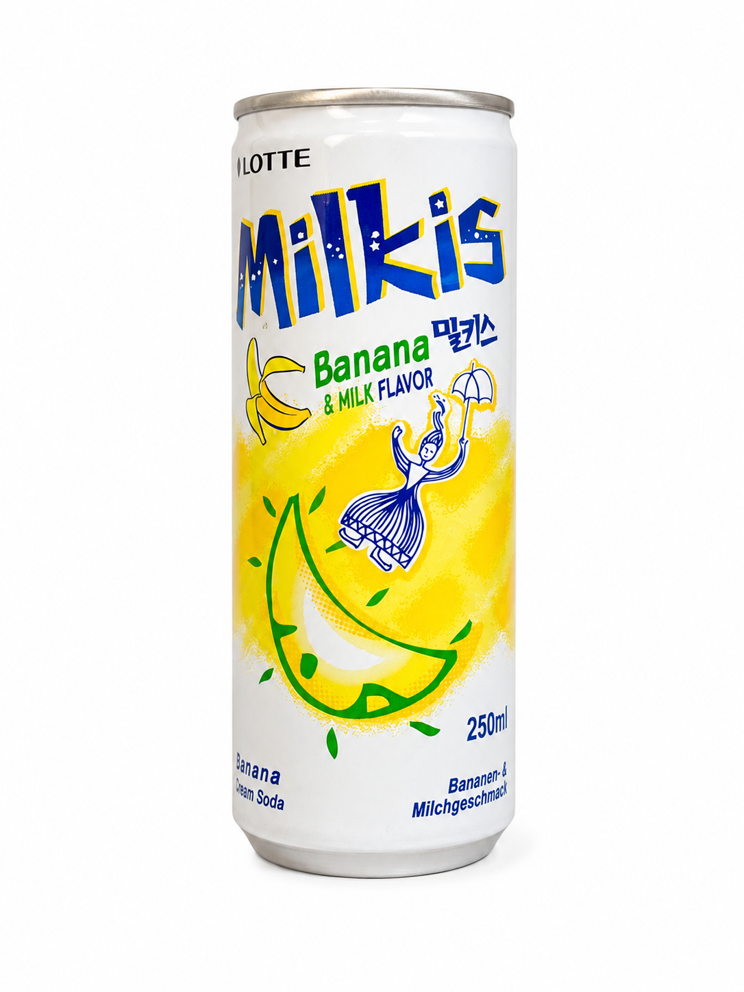 Газований корейський напій зі смаком банану Lotte Milkis Banana Flavor 250 мл