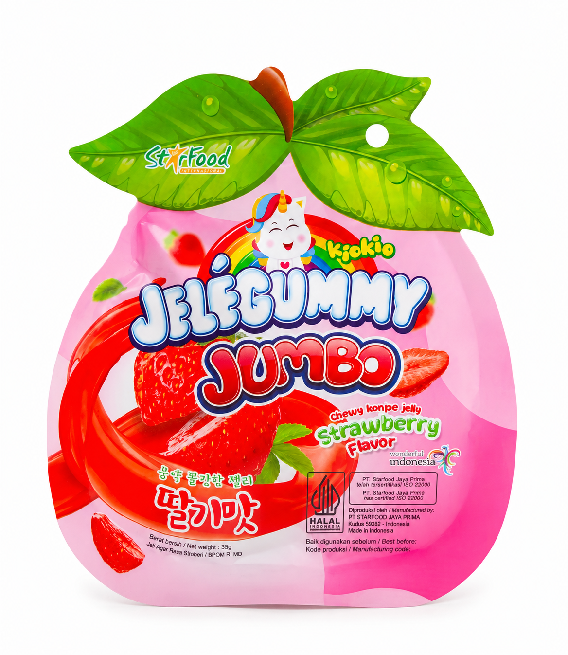 Желе конжакове зі смаком полуниці Jumbo Strawberry KIOKIO 35 г