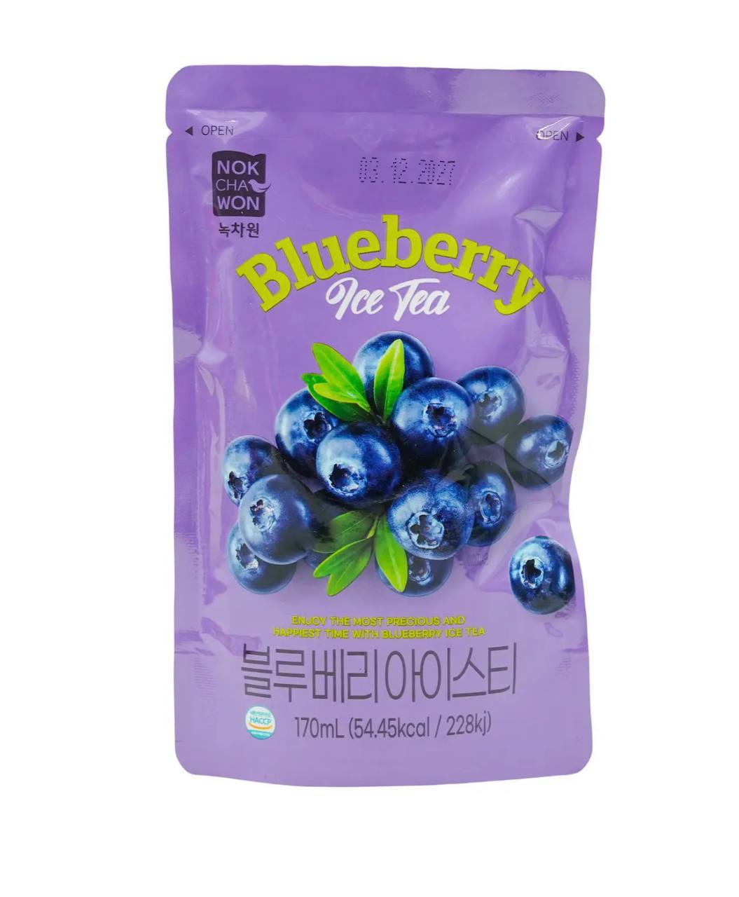 Холодний чай зі смаком чорниці Nokchawon Blueberry Cold Tea 170 мл