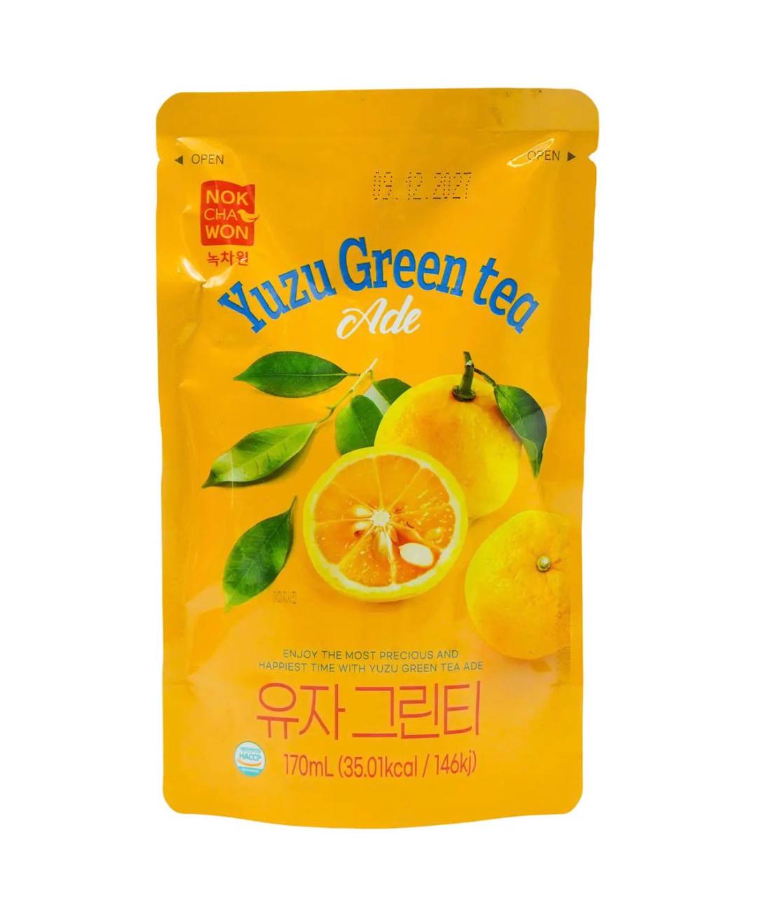 Холодний зелений чай з юдзу Nokchawon Yuzu Green Tea 170 мл