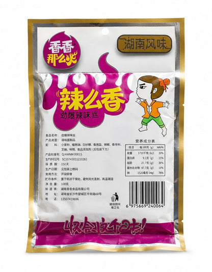 Латяо соєве мʼясо вибухово-гостра соломка Latiao Xiang Xiang Na Me Huo Bursting Spicy Hunan Shreds, 108г