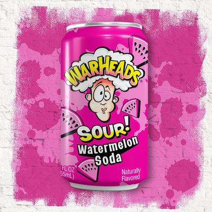 Газований напій зі смаком кислого кавуна Warheads Sour Watermelon Soda 330 мл