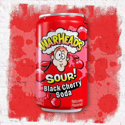 Газований напій зі смаком кислої чорної вишні Warheads Sour Black Cherry Soda 330 мл