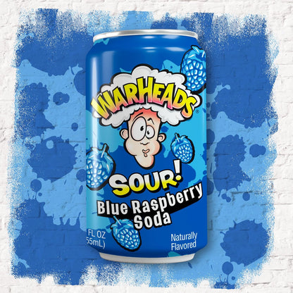 Газований напій зі смаком кислої синьої малини Warheads Sour Blue Raspberry Soda 330 мл