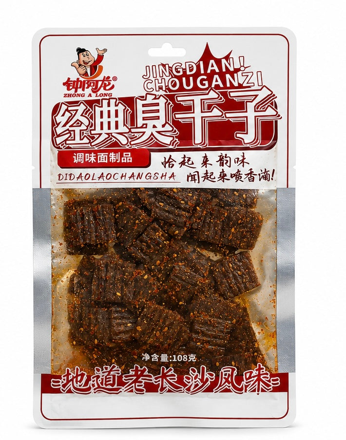 Латяо соєве мʼясо автентичний гострий смак Latiao Zhong A Long Authentic Changsha Spicy, 108 г