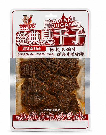 Латяо соєве мʼясо автентичний гострий смак Latiao Zhong A Long Authentic Changsha Spicy, 108 г
