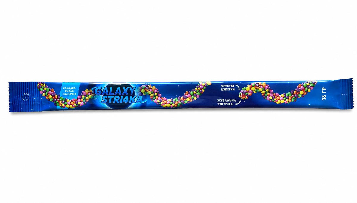 Жувальна цукерка Galaxy Stri4ka з хрусткими драже, 18 г
