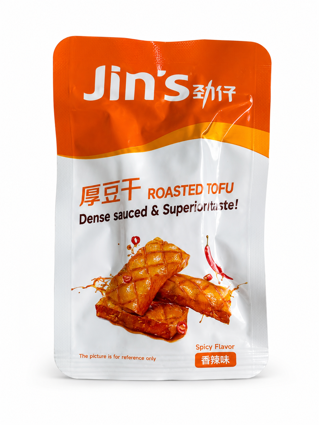 Снек з запеченого соєвого сиру тофу дуже гострий Spicy Roasted Tofu Snack Jin’s 22 г