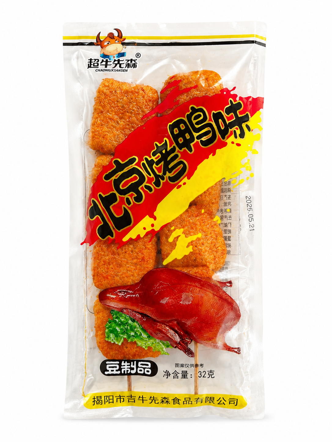 Латяо зі смаком пекінської качки  Latiao Chaoniuxiansen Beijing Roast Duck Flavor 32 г