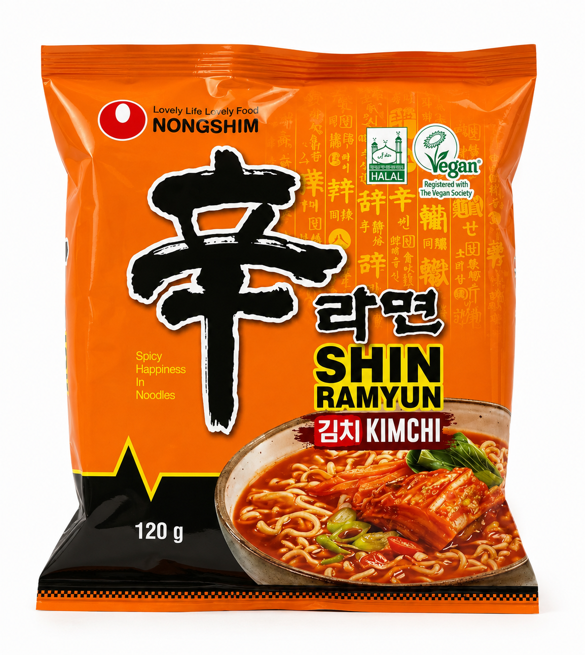 Локшина швидкого приготування зі смаком кімчі Nongshim Shin Ramyun Kimchi, 120 г