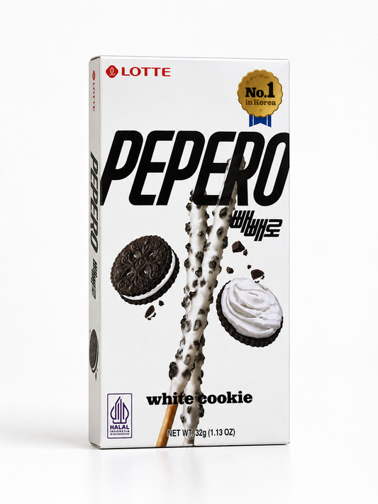 Палички солодкі зі смаком білого шоколаду та печива Pepero White Cookie 32 г