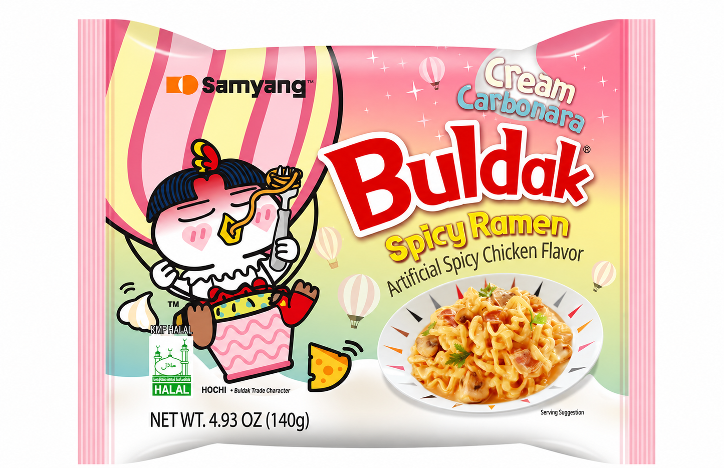 Локшина швидкого приготування зі смаком кремової карбонара Buldak Cream Carbonara 140 г Samyang 140г