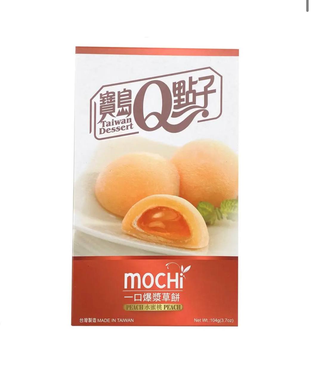 Тістечко моті зі смаком персика Taiwan Dessert Peach Mochi 104 г