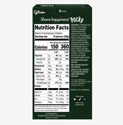 Палички зі смаком матчі Pocky Matcha Green Tea Glico 33 г