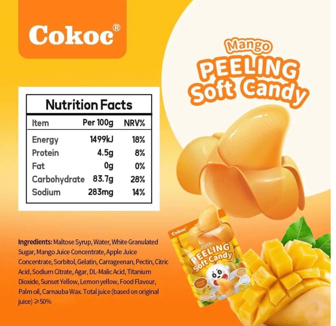 Цукерки зі смаком манго Soft Peeling COKOC 75 г