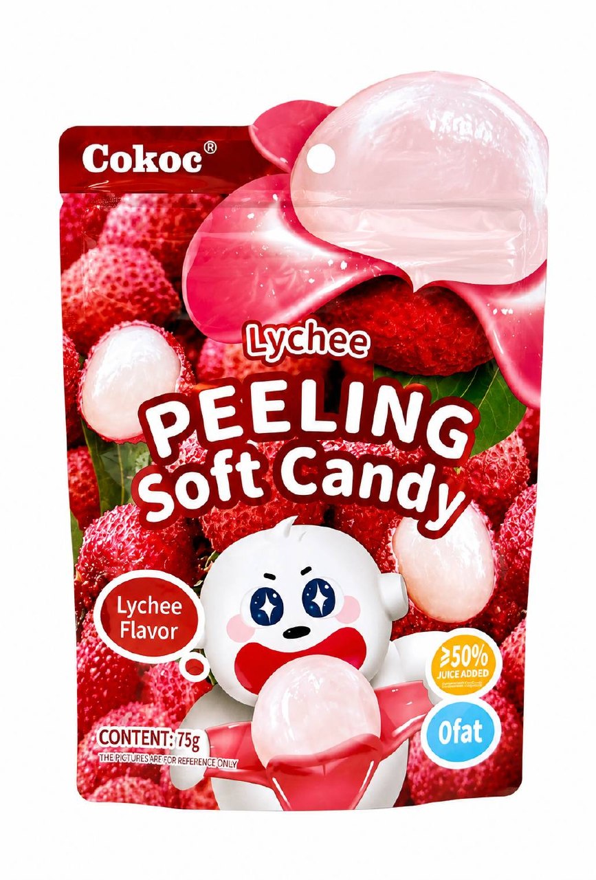 Цукерки зі смаком лічі Soft Peeling COKOC 75 г l