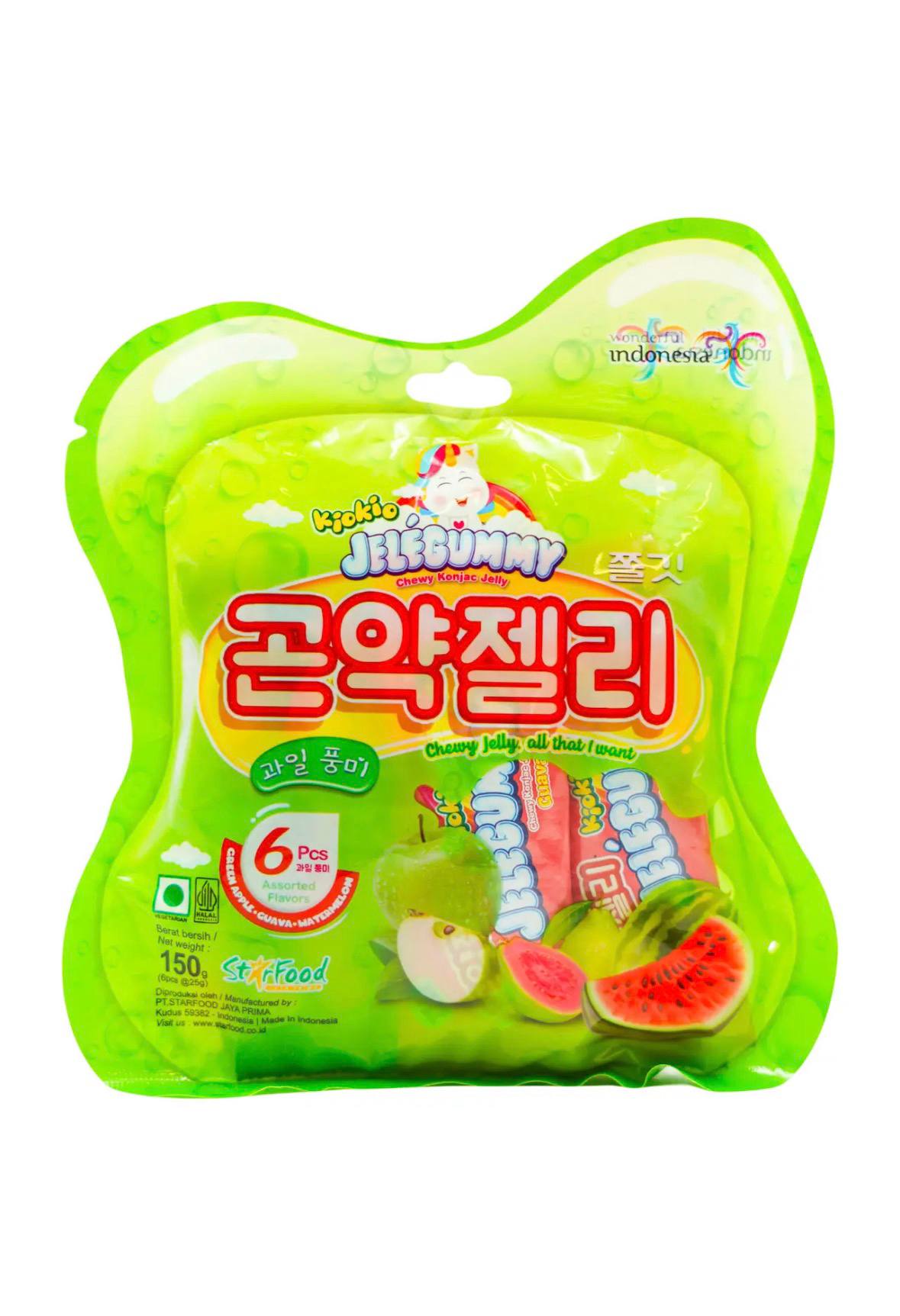 Желе конжакове асорті 6 шт Green Pack Series KIOKIO 150 г